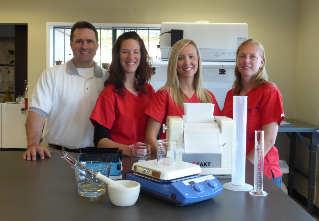 (Pictured: Jeff; owner, Becky; pharmacist, Toree; technician, Dayna; assistant.)